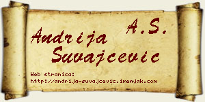 Andrija Suvajčević vizit kartica